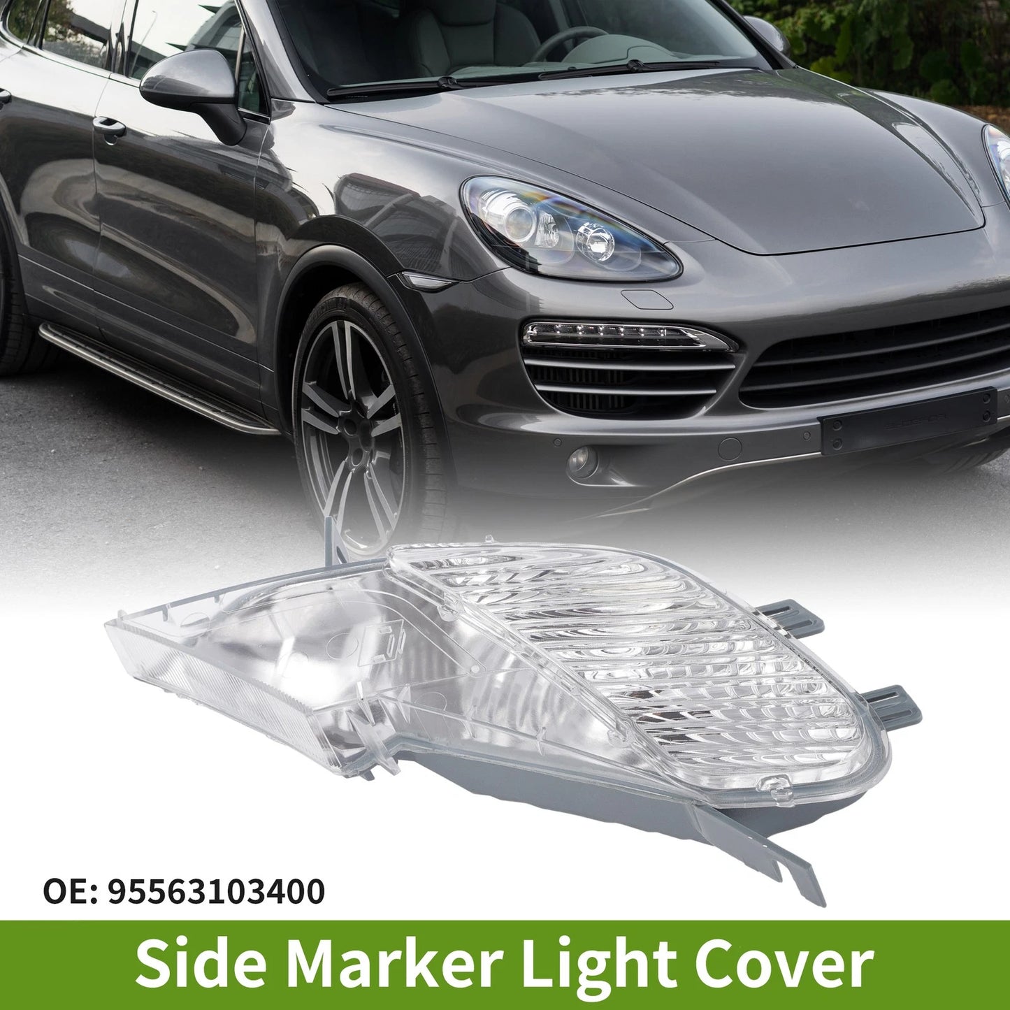 1 Pc Right Side Marker Light Cover for Porsche Cayenne 955 (2003–2010) No. 95563103400