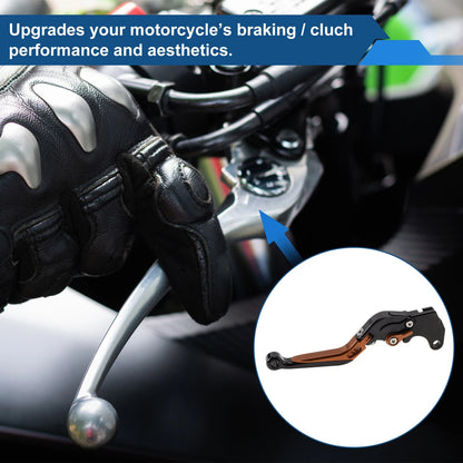 Adjustable Brake Clutch Levers for Yamaha MT125 (2014–2023) Black Orange