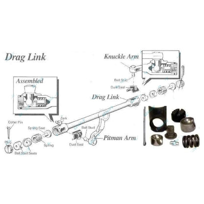 Drag Link End Repair Kit for Hilux 4x4 LN105 LN106 LN46 LN60 LN65 RN105 RN46