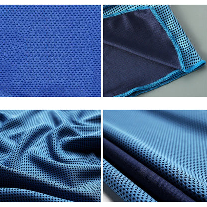 4 x Cooling Towels with Waterproof Bag & Carabiner for Running Yoga Climb
