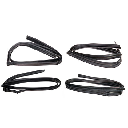 Set of 2 Door Glass Run Channel Seals for Honda Fit Hatchback (2001–2008)