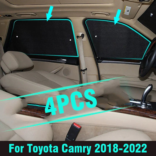 4PCS Side Window Privacy Sunshade for Toyota Camry (2018–2022)