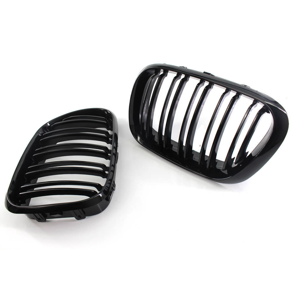 Gloss Black Dual Slat Front Bumper Grille for BMW X5 (2000–2003)
