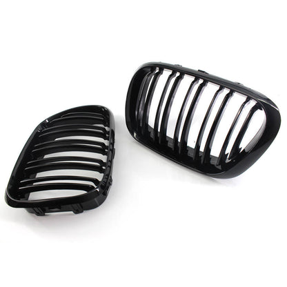 Gloss Black Dual Slat Front Bumper Grille for BMW X5 (2000–2003)