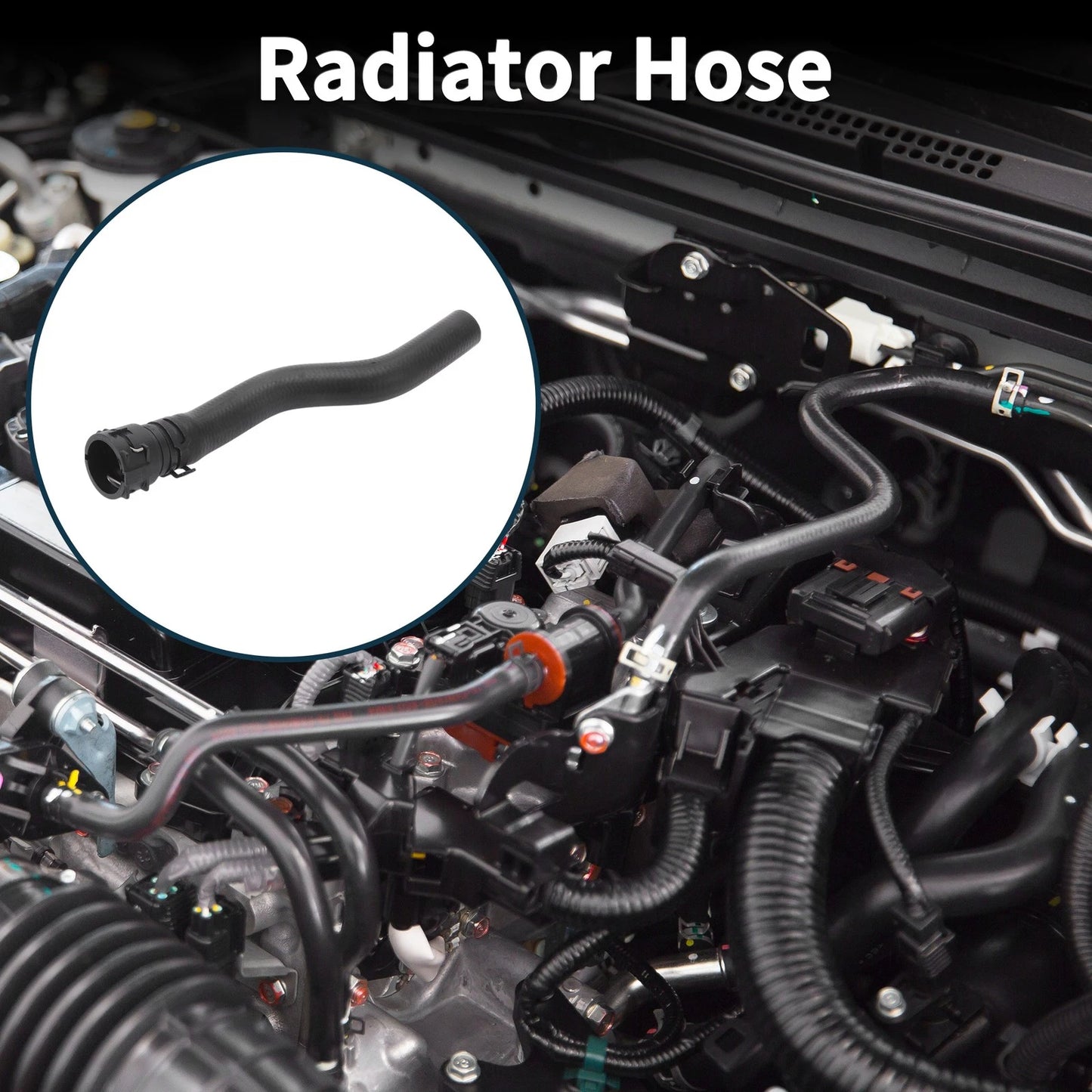 Radiator Hose Coolant Tubes for Volkswagen Golf VI (2013) Rubber Black