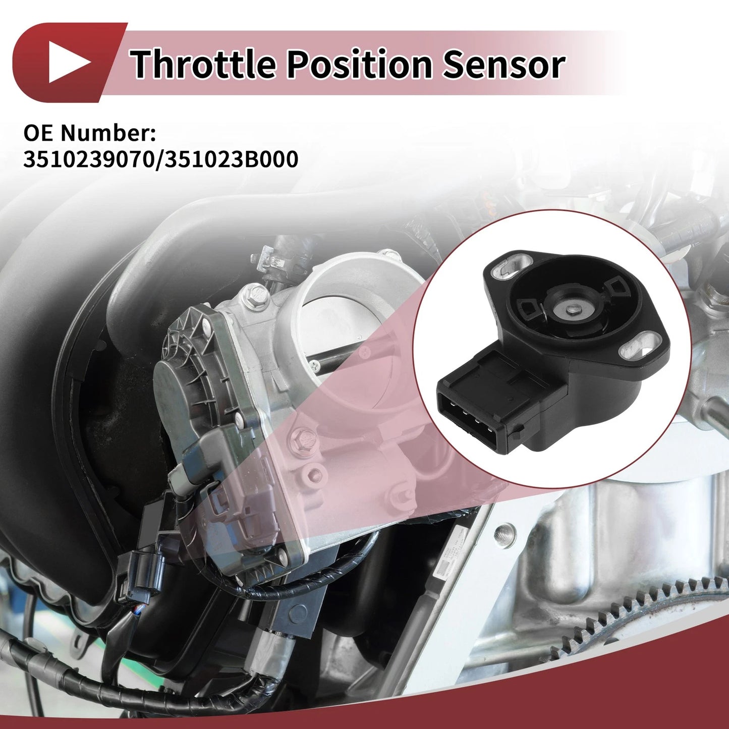 Throttle Position Sensor for Hyundai Santa Fe 3.5L (2003–2006) No.3510239070