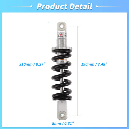 Rear Shock Absorber 190mm 1200lbs for Bicycle Motorcycle (Universal)