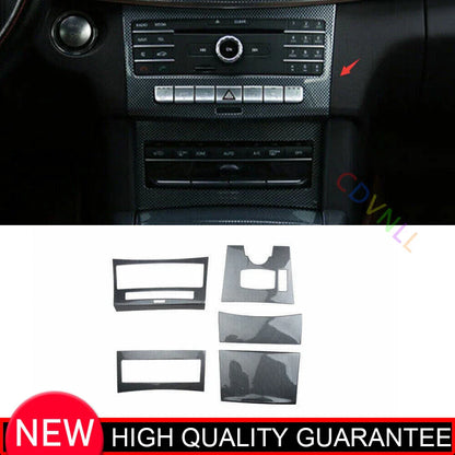 Carbon Fiber Middle Console Panel Cover for Benz E-Class (2014–2015)