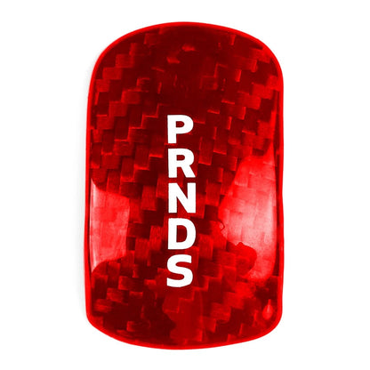 Gear Shift Knob Cover Trim for Ford Mustang (2015–2023) Carbon Fiber Red