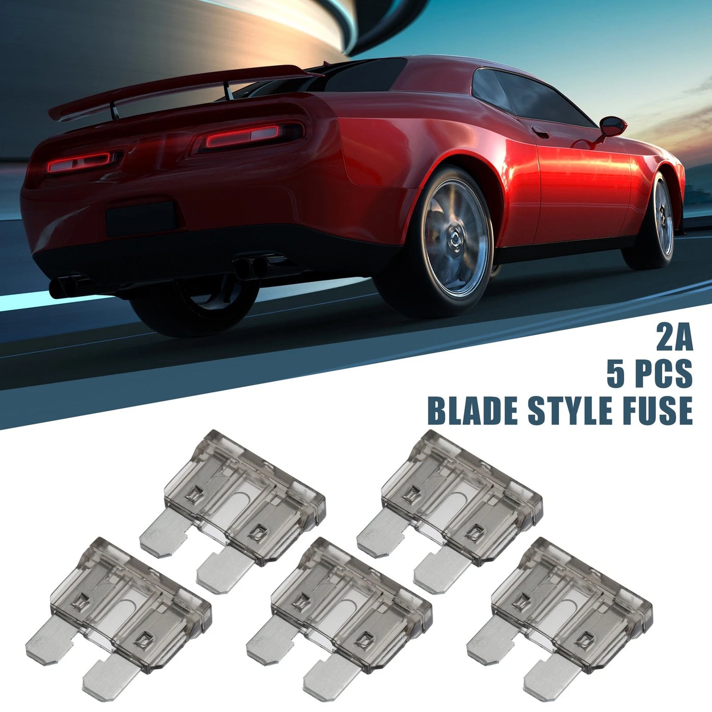 5pcs Blade Style Fuses 2A for Car Boat Truck SUV RV Motorcycle