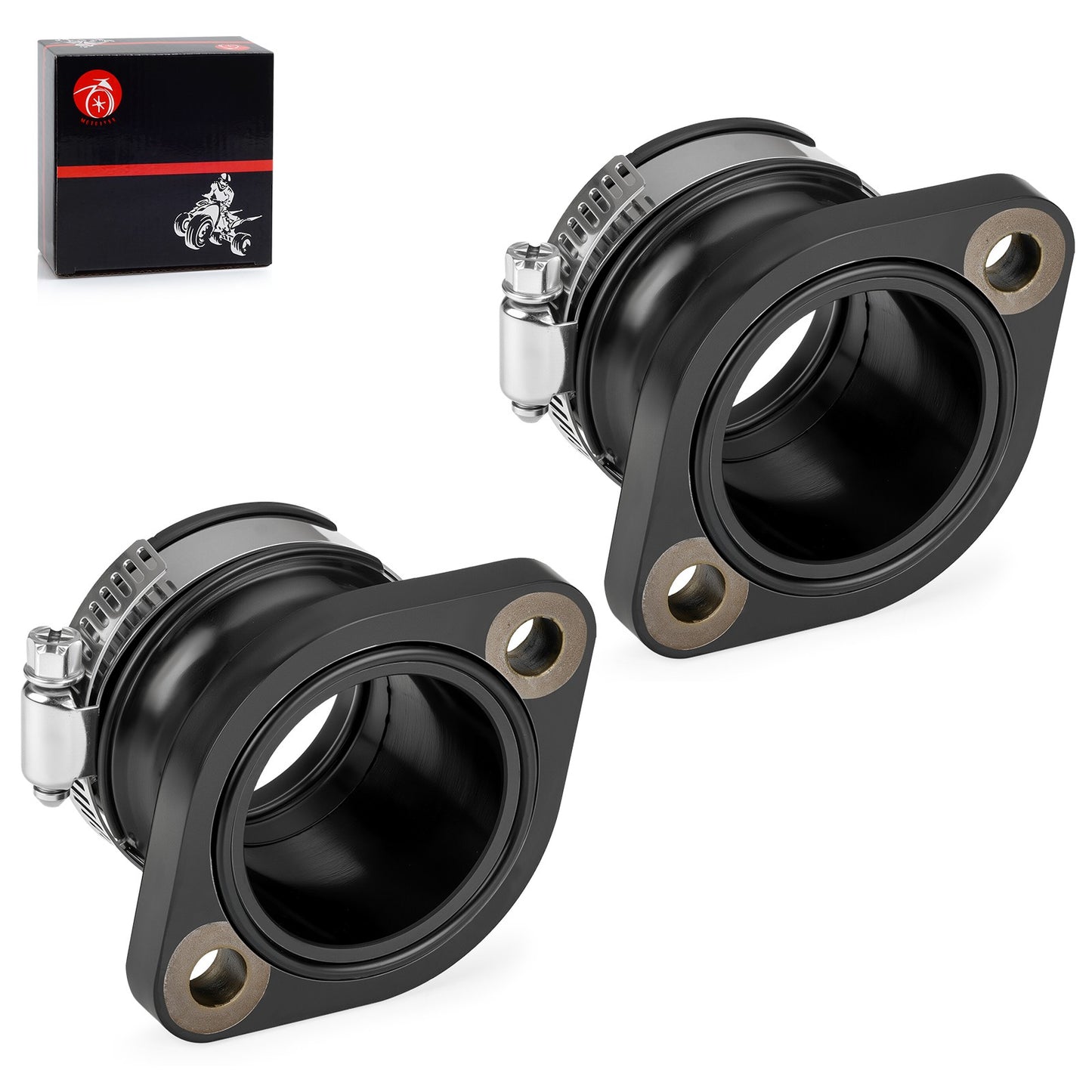 Set of 2 Carburetor Intake Manifold Boots for Polaris Wide Trak (1990–2008)