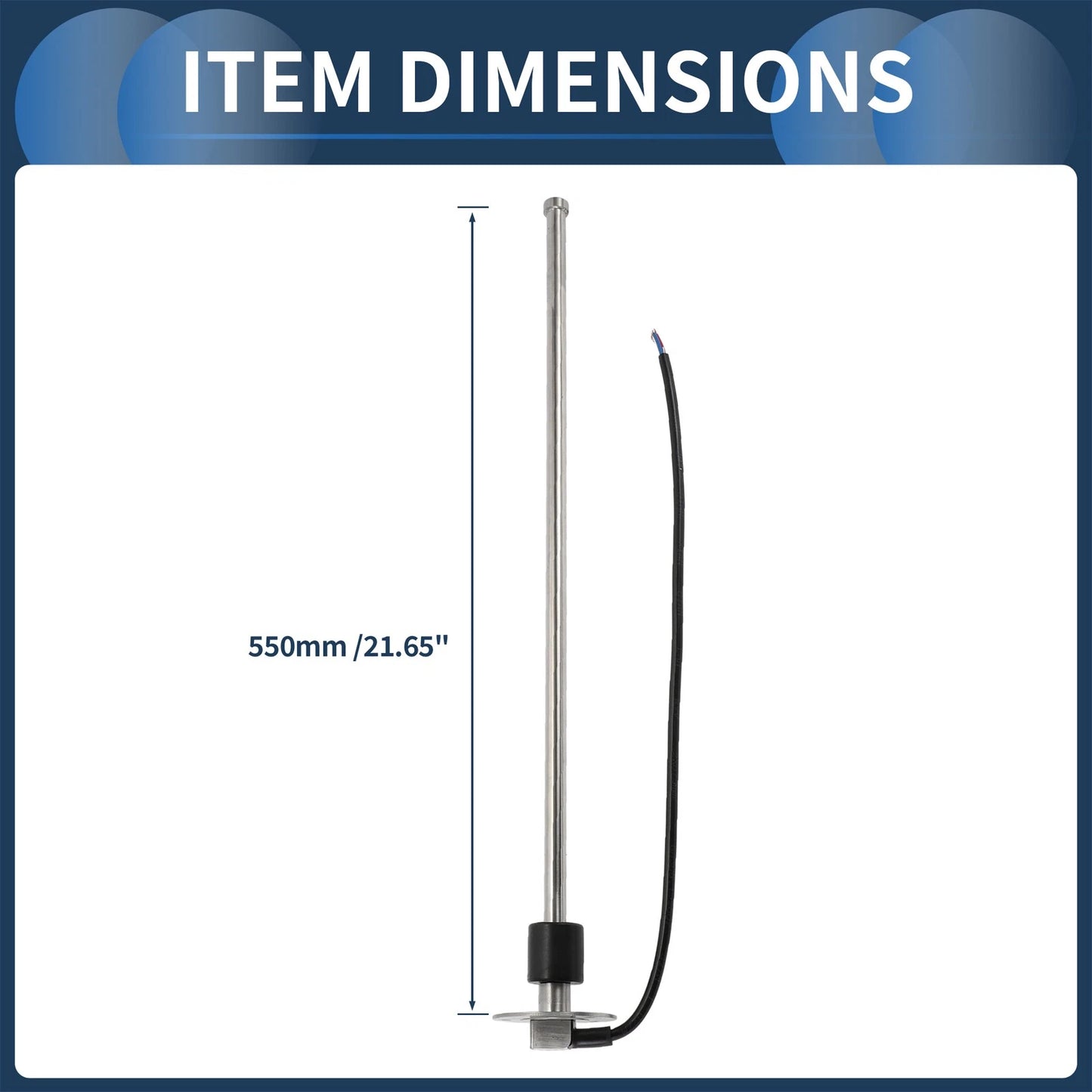 Fuel Sending Unit and Gauge Kit 240-33 Ohm for Boat Car Truck (550mm)