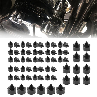 62X Engine Bolt Cover Cap Kit for Harley Touring Road Glide Softail Trike (2018–2024)