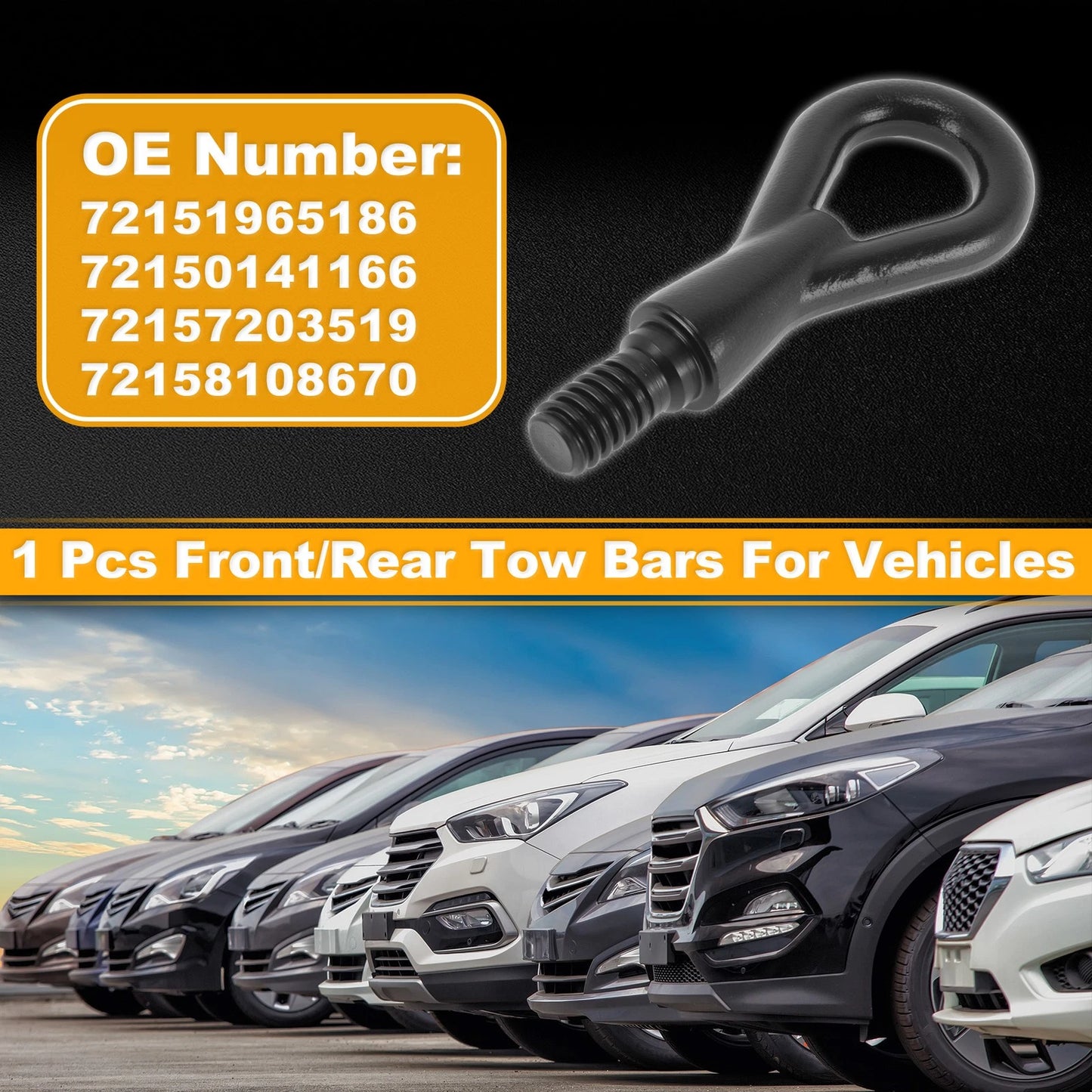 Tow Bars for BMW 3 Series E46 (1997–2006) Front/Rear Tow Hook Metal Black