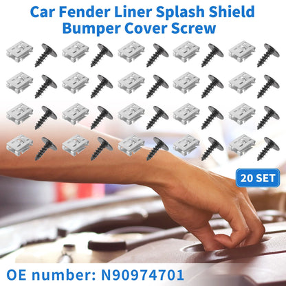 Set of 20 Fender Liner Splash Shield Screws for VW Alltrack (2017–2019)