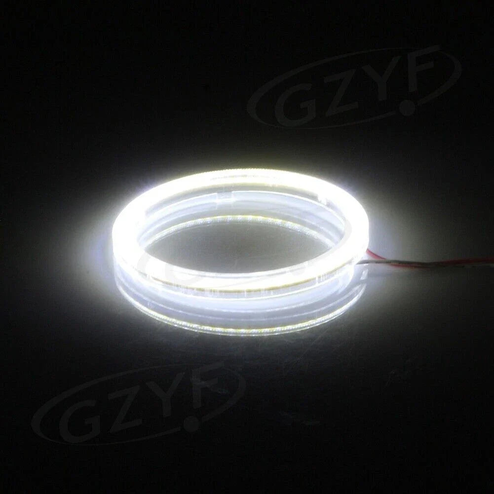 80mm 12V-24V Angel Eyes COB Halo Ring LED Headlight Bulbs for Car