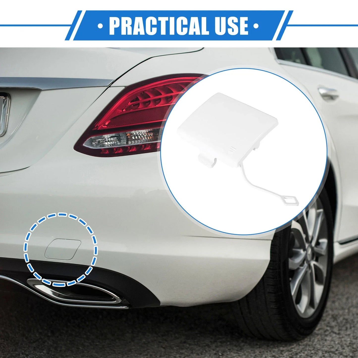 Car Rear Bumper Tow Hook Eye Hole Cover for Mercedes-Benz R350 (2011-2012)