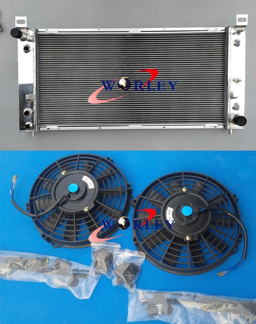 Aluminum Radiator with Fan for Chevrolet Silverado 1500 2500 3500