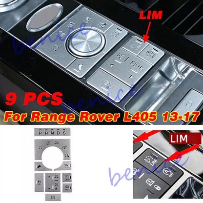 Middle Console Button Switch Sticker Silver for Range Rover L405 (2013–2017)
