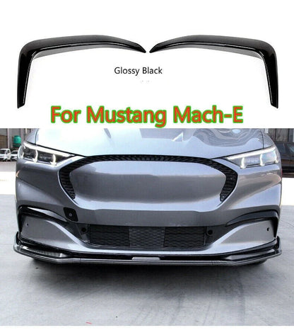 2 x Glossy Black Foglight Trim Eyebrow Cover for Ford Mustang Mach-E(2021–2024)