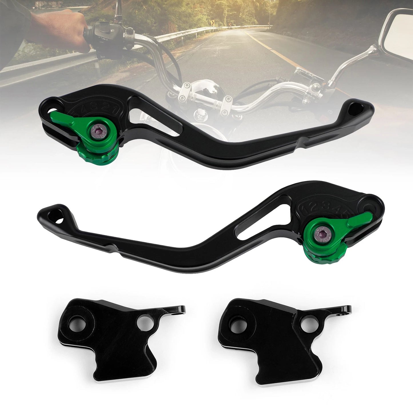 Long clutch brake levers for Kawasaki Ninja 650R/ER-6F (2006–2018)
