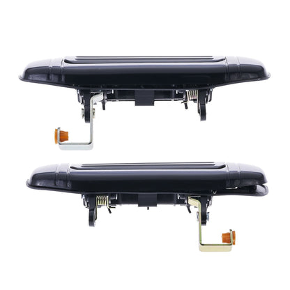 Set of 2 Outer Door Handles for Mitsubishi Pajero (1991–2000) Black