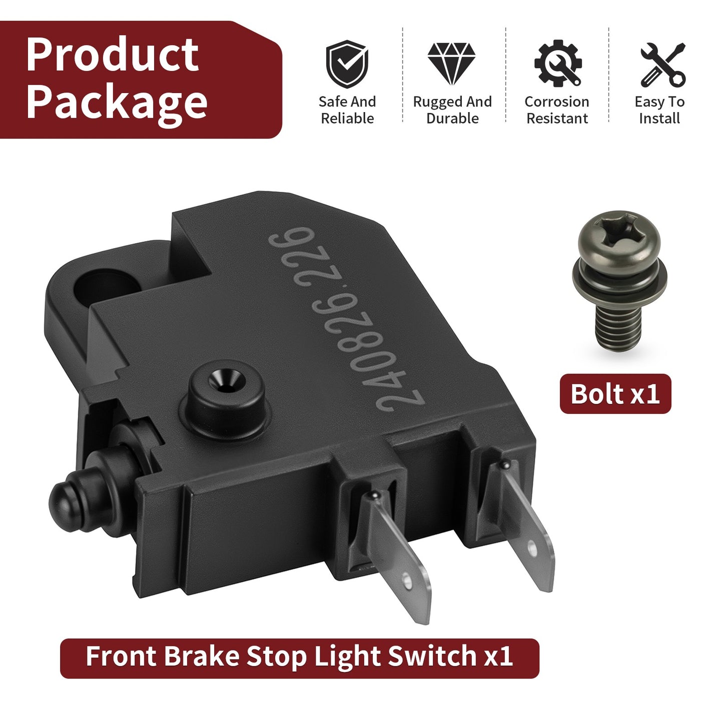 Front Brake Stop Light Switch for Yamaha Grizzly 550 Raptor 700 (2007–2014)