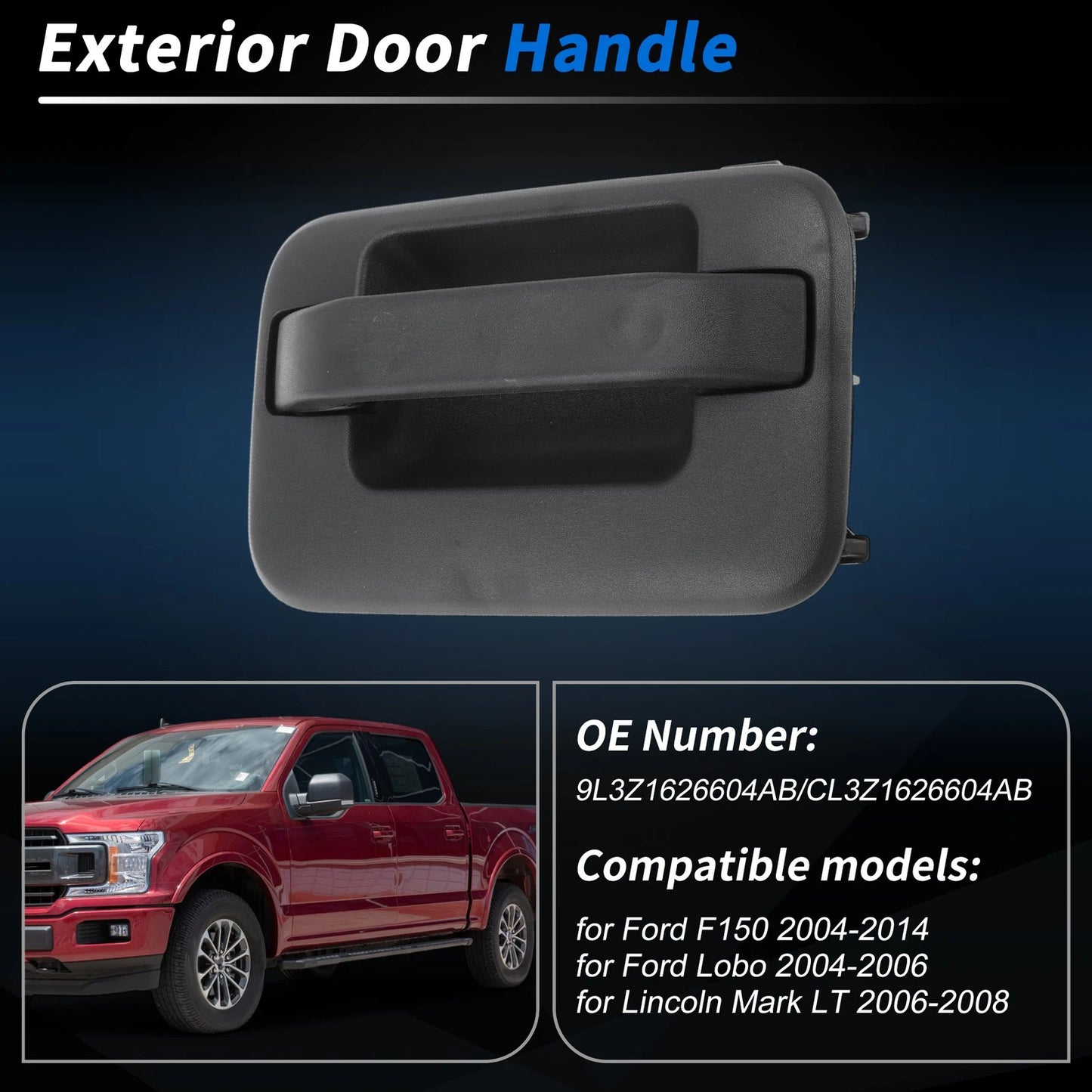 Rear Left Side Door Handle for Ford F150 Lobo (2004–2006) No. 9L3Z1626604AB