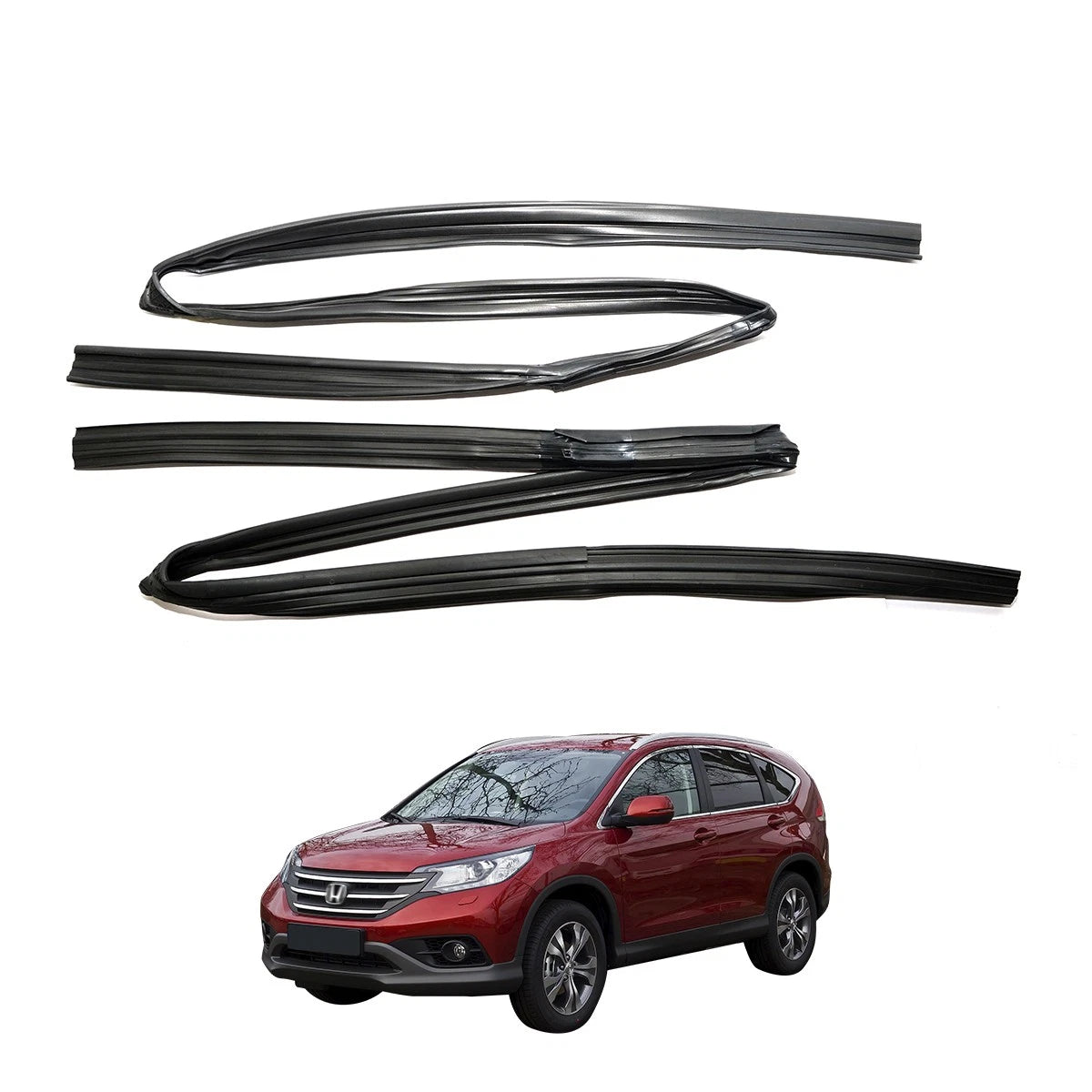 Set of 2 Rear Door Window Glass Run Channels for Honda CR-V (2012–2016)