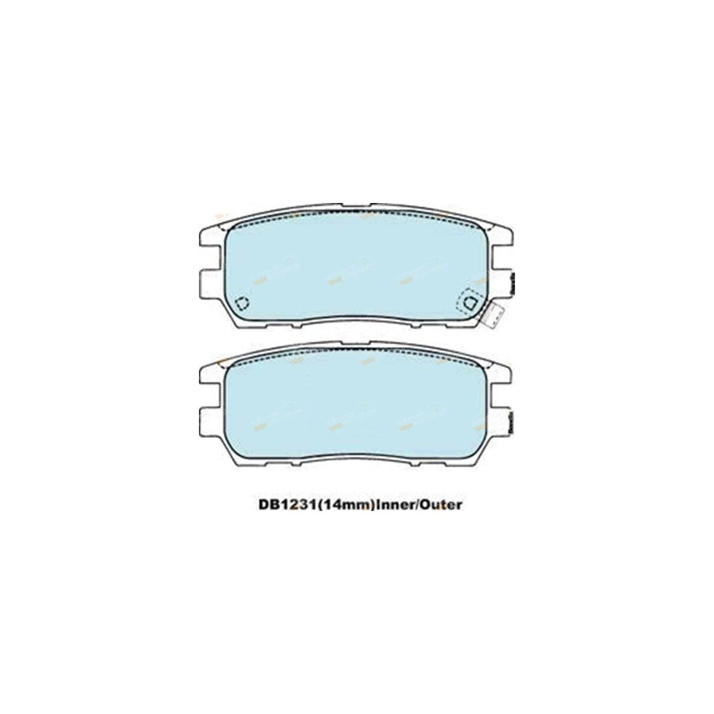 Set of 4 Rear Disc Brake Pads for Mitsubishi Pajero (1991–2000)
