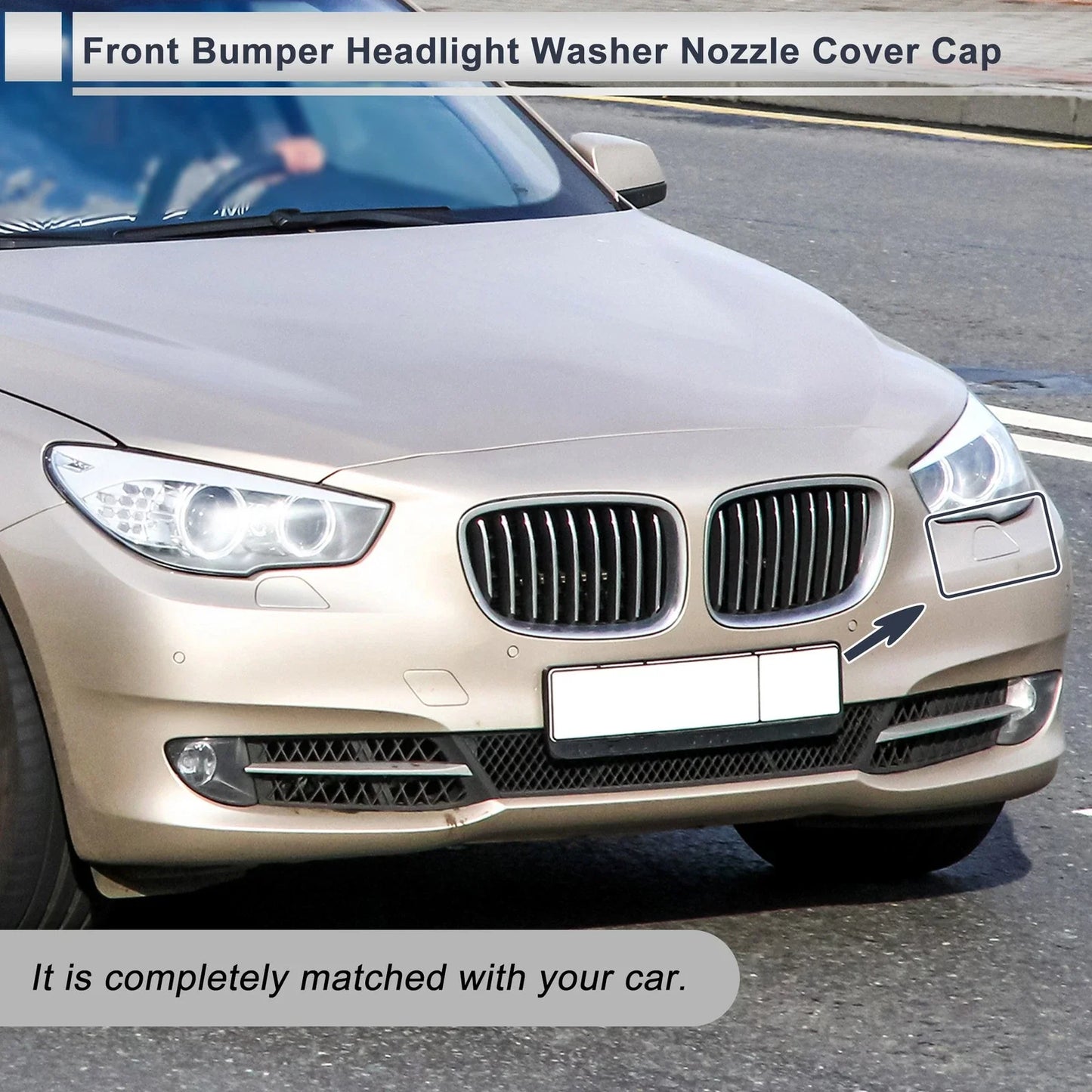 Front Left Washer Nozzle Cover Cap for BMW 535i GT (2014-2017)