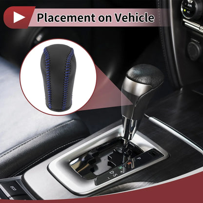 Car Gear Shift Knob Cover for Honda Inspire (2023) - Blue Faux Leather