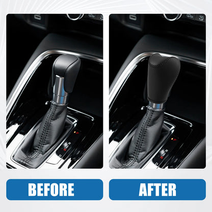 Gear Shifting Knob Cover for Jeep Cherokee (2014) PU Leather Black