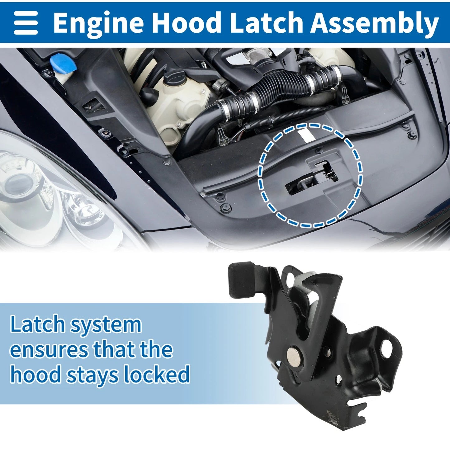 Hood Latch Assembly for Honda Fit Saloon (2003–2006) No. 74120SENH01