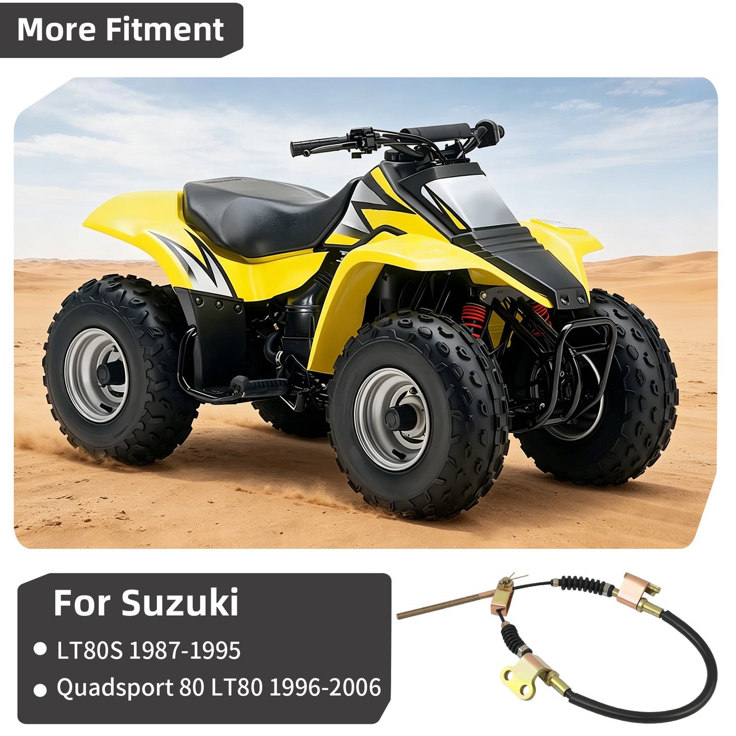 Rear Brake Cable for Suzuki Quadsport 80 LT80 (1987–2006)
