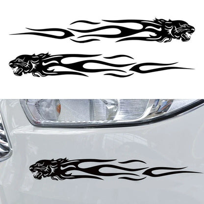 2 x Flame Totem Reflective Stickers for Cars & Motorcycles