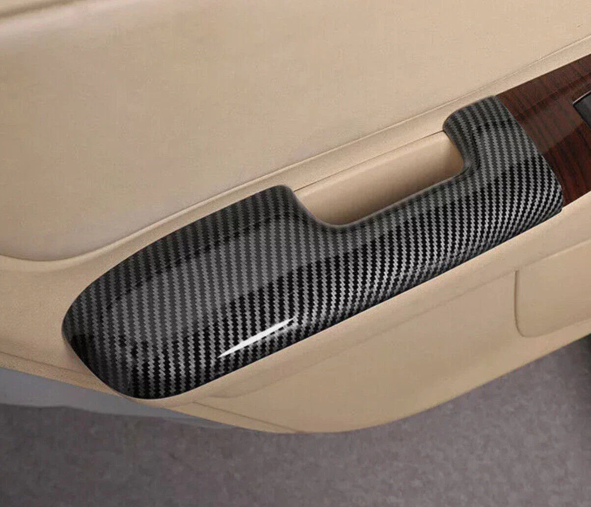 4X CF Door Handle Armrest Cover Trim Cap for Toyota Corolla (2003–2008)