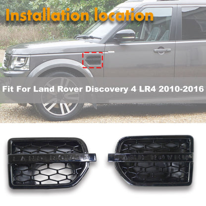 Pair Front Side Fender Air Intake Vent Grille Cover for Land Rover LR4 (2010–2016)