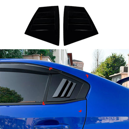 Gloss Black Rear Window Louver Shutter Cover for Subaru WRX STI VA (2014–2021)