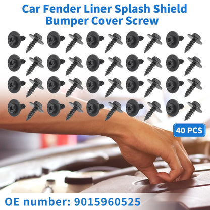 40 Pcs Fender Liner Splash Shield Bumper Cover Screw for Toyota Avalon (2013–2018)
