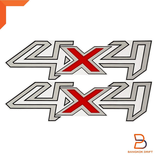 Silver 4x4 Rear Tub Side Decals for Ford Ranger PJ PK PX T6 (2006-2023)
