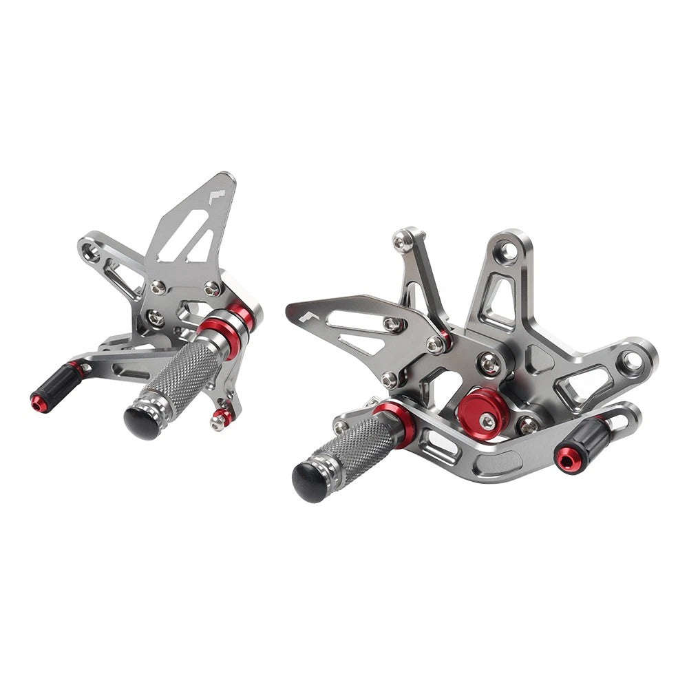Pair Front Foot Pegs Footrest Brackets for Kawasaki Ninja ZX6R (2005–2008)