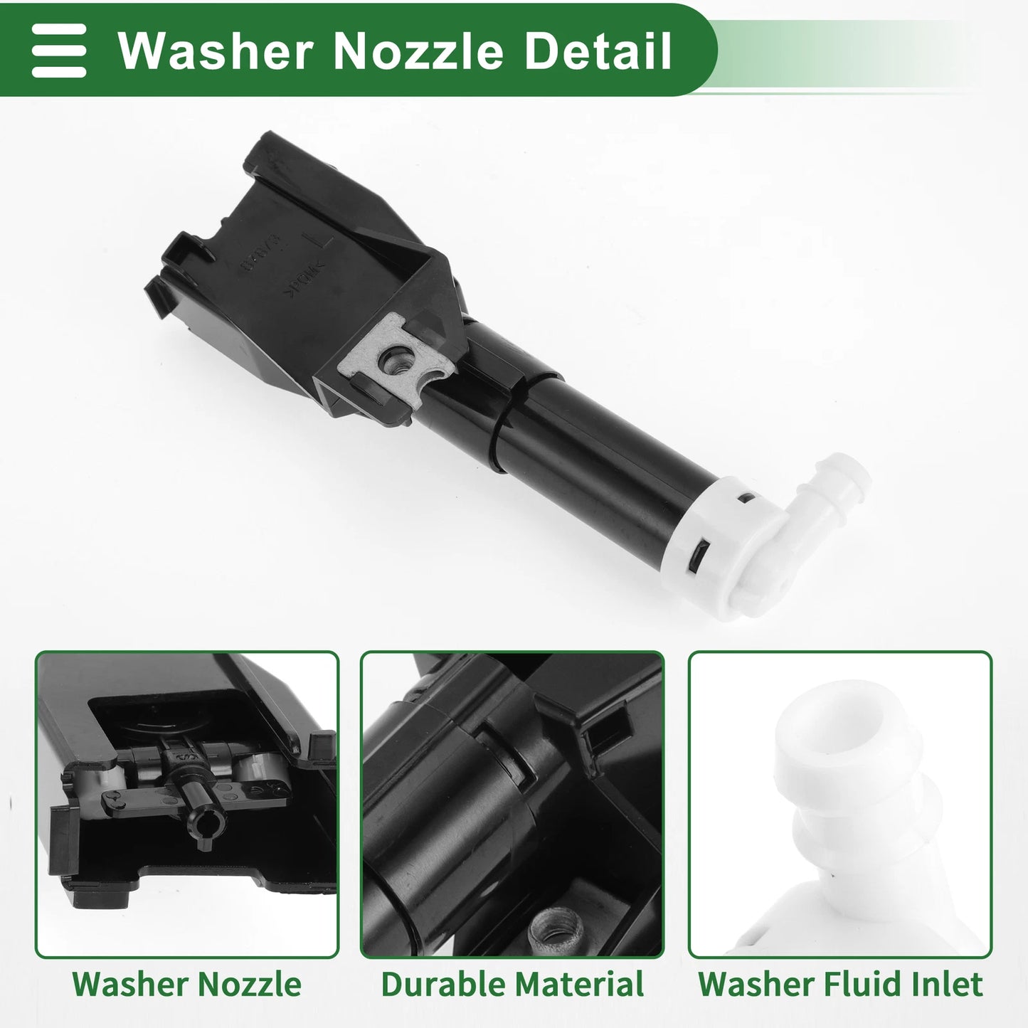 Front Driver Side Headlight Washer Nozzle for Mitsubishi Pajero V93 (2006–2015) No.MR339967