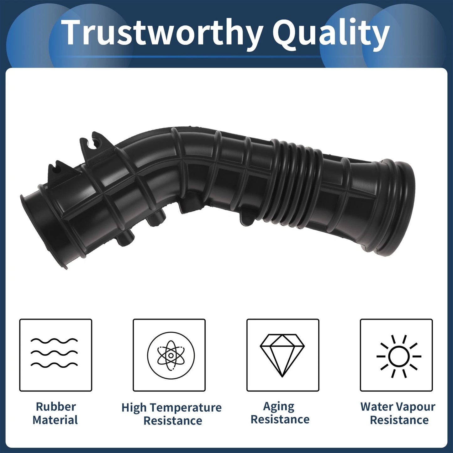 Engine Air Intake Hose for Honda Civic EX L4 1.6L (1996–1998) No. 17228P2J000 Rubber