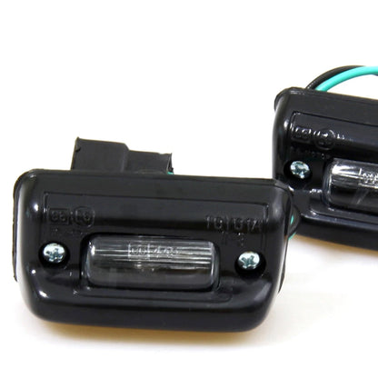 Set of 2 Black Rear License Plate Lights for Toyota Corolla (1979–1983)