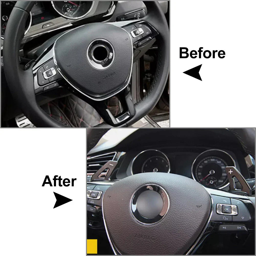 Red Steering Wheel Paddle Shifter Extensions for VW Golf 8, Atlas, Sharan, Touareg