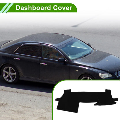 Dashboard Cover for Toyota Mark X 130 Series (2009–2019) Black Polyester