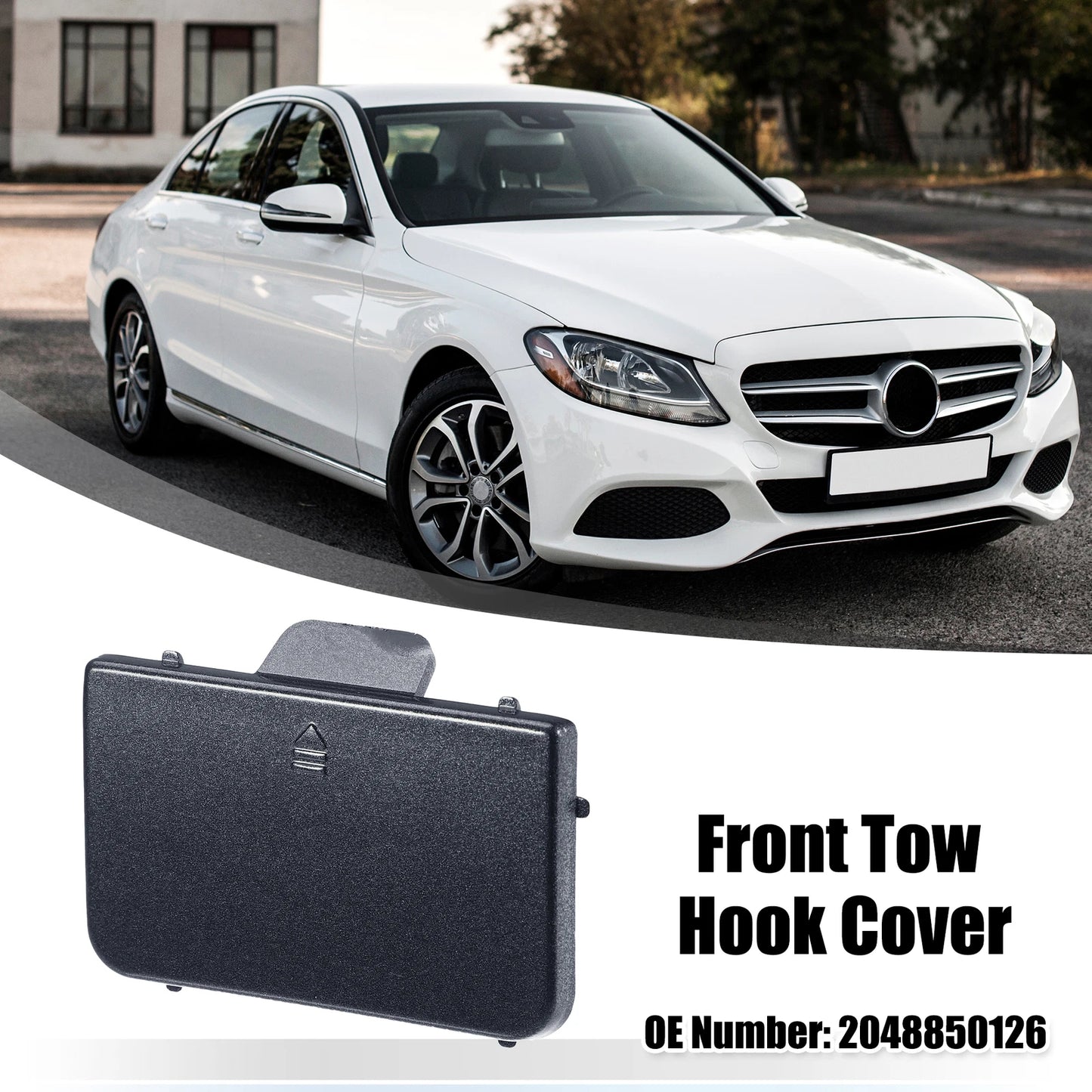 Tow Hook Eye Hole Cover for Mercedes-Benz C-Class W204 (2007–2014) Gray