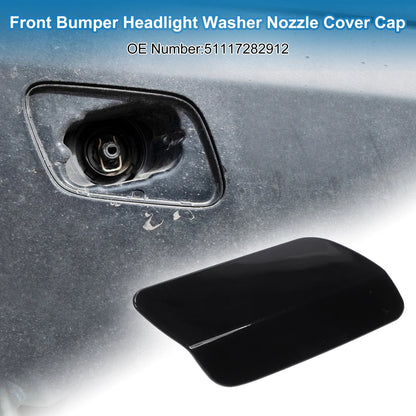 Washer Nozzle Cover Cap Front Right Side Bumper for BMW 640i Black
