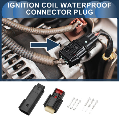 Set of 1 Ignition Coil Waterproof Connector Plug for Ford Mazda
